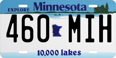 MN license plate 460MIH