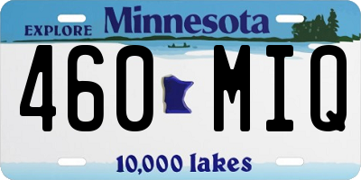 MN license plate 460MIQ