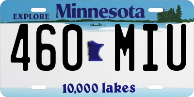 MN license plate 460MIU