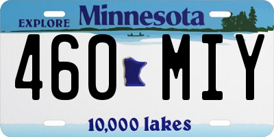 MN license plate 460MIY