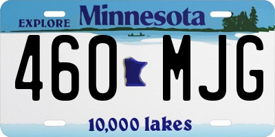 MN license plate 460MJG