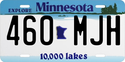MN license plate 460MJH