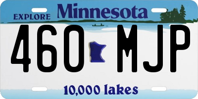MN license plate 460MJP