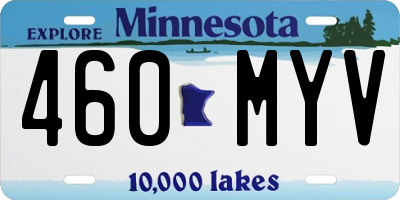 MN license plate 460MYV