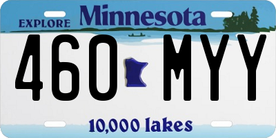 MN license plate 460MYY