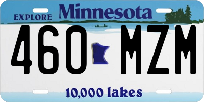 MN license plate 460MZM