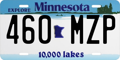 MN license plate 460MZP
