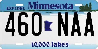 MN license plate 460NAA