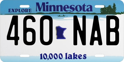 MN license plate 460NAB