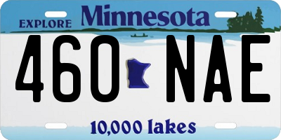 MN license plate 460NAE