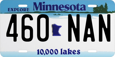 MN license plate 460NAN