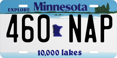 MN license plate 460NAP