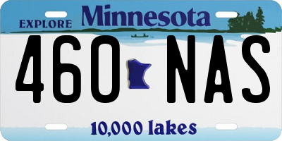 MN license plate 460NAS