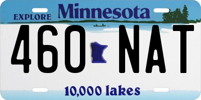 MN license plate 460NAT