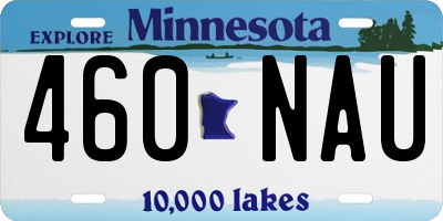 MN license plate 460NAU