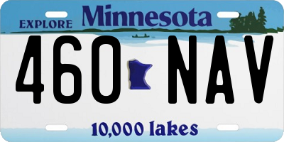 MN license plate 460NAV