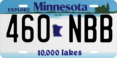 MN license plate 460NBB