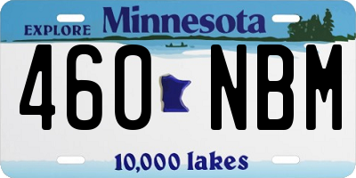 MN license plate 460NBM