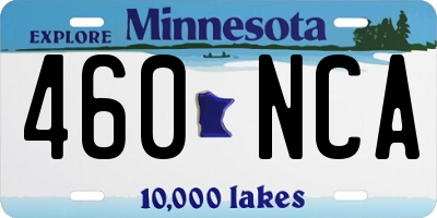MN license plate 460NCA