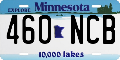 MN license plate 460NCB