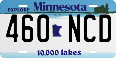 MN license plate 460NCD