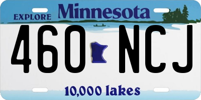 MN license plate 460NCJ