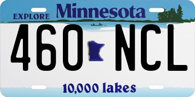 MN license plate 460NCL