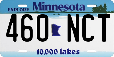 MN license plate 460NCT