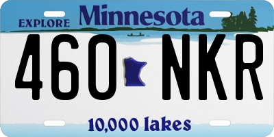 MN license plate 460NKR