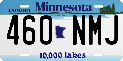 MN license plate 460NMJ
