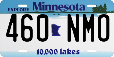 MN license plate 460NMO
