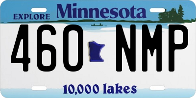 MN license plate 460NMP