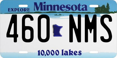MN license plate 460NMS