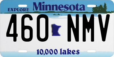 MN license plate 460NMV