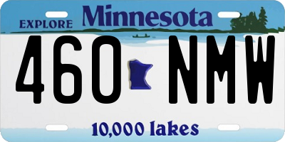 MN license plate 460NMW