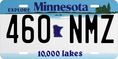 MN license plate 460NMZ