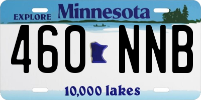 MN license plate 460NNB
