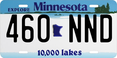 MN license plate 460NND