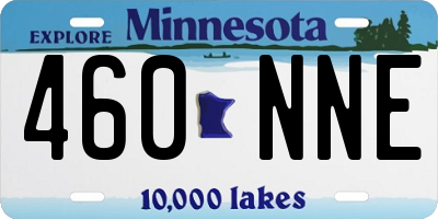 MN license plate 460NNE
