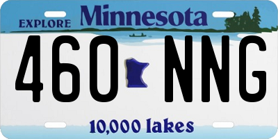 MN license plate 460NNG