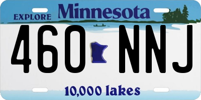 MN license plate 460NNJ