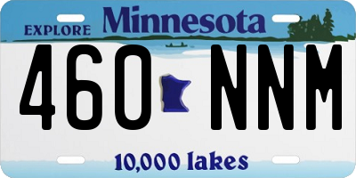 MN license plate 460NNM
