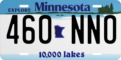 MN license plate 460NNO