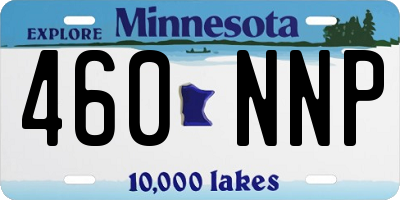 MN license plate 460NNP