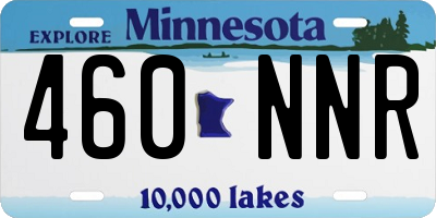 MN license plate 460NNR