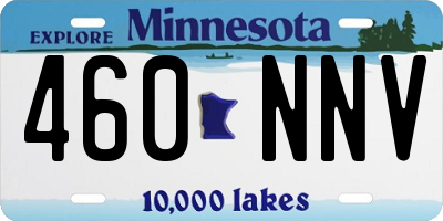MN license plate 460NNV