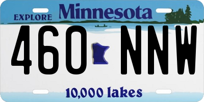 MN license plate 460NNW