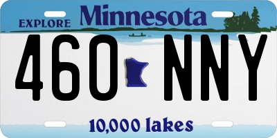 MN license plate 460NNY