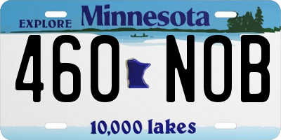 MN license plate 460NOB