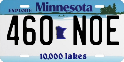 MN license plate 460NOE